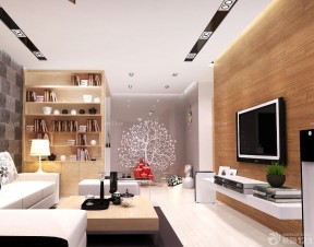 電視背景墻設(shè)計效果圖 現(xiàn)代小戶型