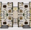 120平米独栋别墅电梯洋房户型图设计