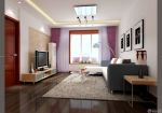 最新80平方简单客厅实木家具装修效果图