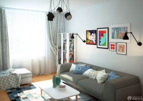 60平方两室一厅客厅装修效果图 沙发背景墙装修效果图片