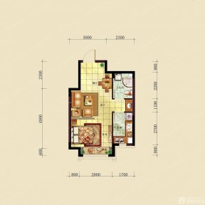 经典60平米小户型设计平面图