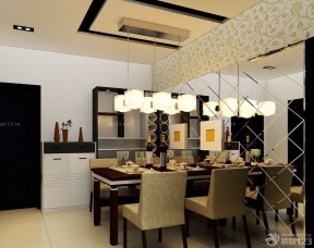 90平米房屋簡(jiǎn)單裝修效果圖 餐廳背景墻效果圖