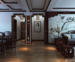 中式古典装修房间门设计效果图片