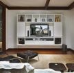 复古风格家装客厅电视柜设计效果图