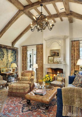 美式古典房子挂毯装修效果图片