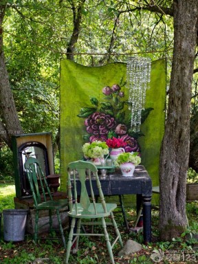 挂毯 美式花园装修图片