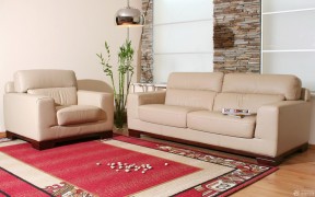 最新欧式套间120平方客厅红色地毯装修效果图