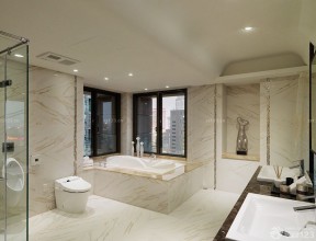 130平米户型的卫生间装修图 按摩浴缸装修效果图片