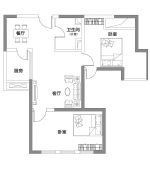 最新70平兩室一廳房子平面戶型圖設(shè)計(jì)欣賞