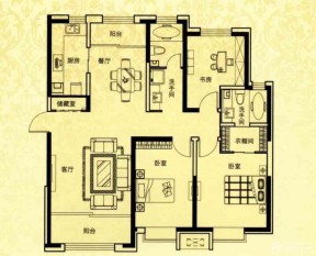 2023最新130平米兩室兩廳兩衛(wèi)別墅戶型圖片