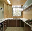 70平米两室一厅小厨房木质吊顶装修装饰效果图片