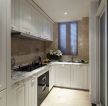 70平米两室一厅小厨房白色橱柜装修装饰效果图 