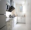 70平米装修样板房厨房白色橱柜装修效果图片