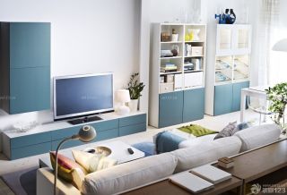 创意60平方小复式客厅组合电视柜装修图片欣赏