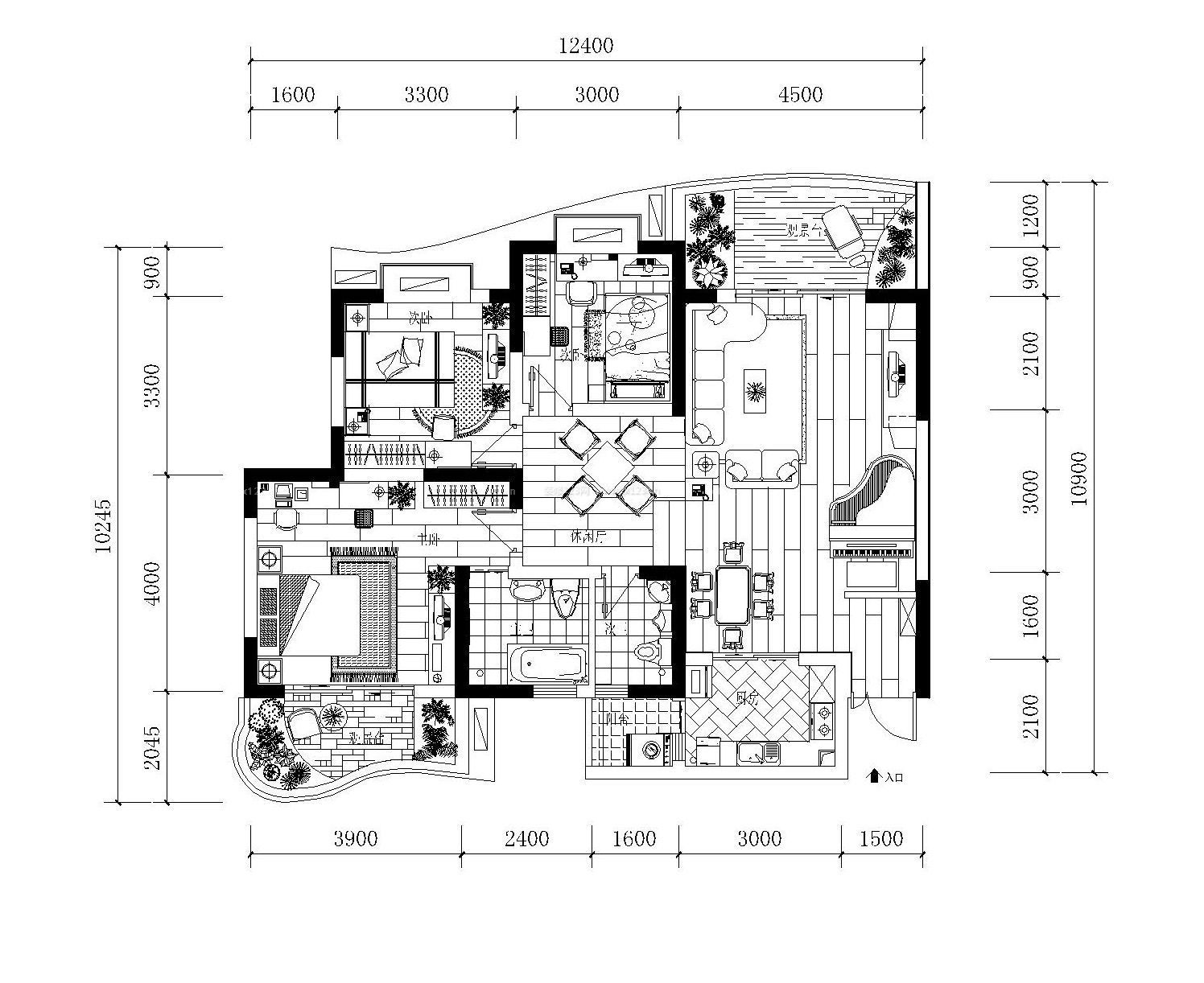 自建別墅室內(nèi)設(shè)計(jì)平面圖