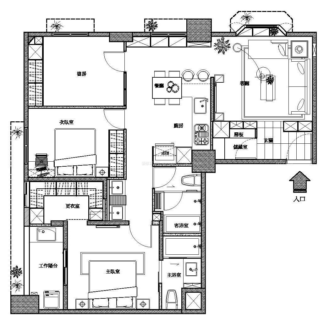 最新別墅住宅室內(nèi)設(shè)計平面圖紙