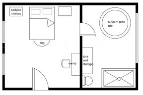 简单的小户型60平米别墅户型图设计方案