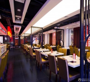 80后主題餐廳裝修效果圖 中式風(fēng)格餐廳吊頂效果圖