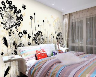 创意时尚家装卧室墙体彩绘图片效果