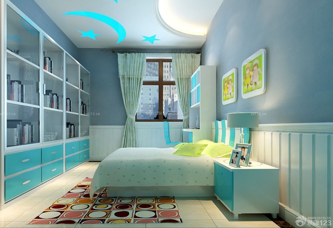 70平米房最省钱的装修儿童房间效果图