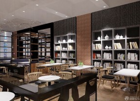 咖啡店裝修 展示架裝修效果圖片