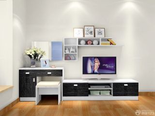 现代时尚小户型家装客厅组合电视柜设计图片