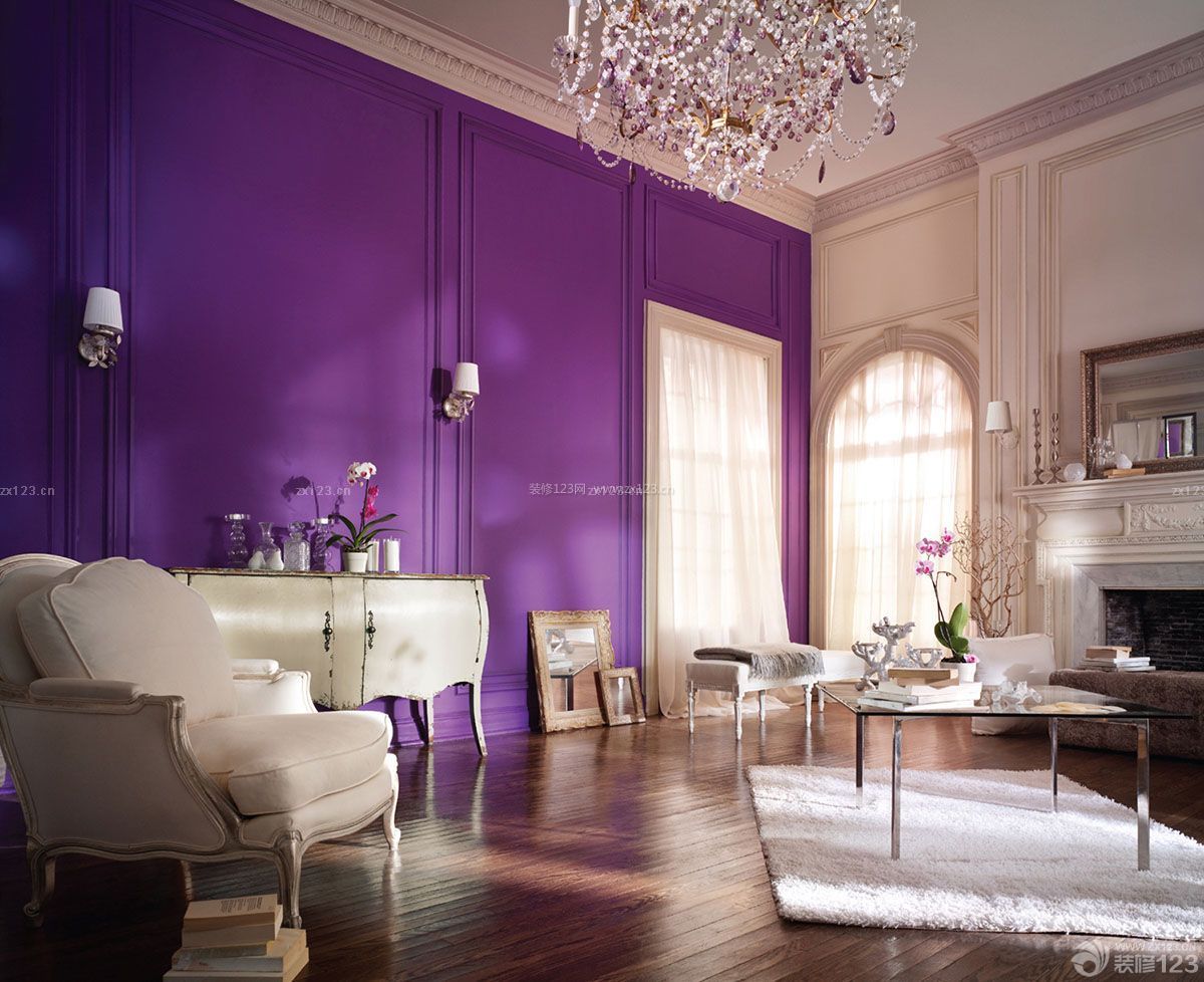 2015年房屋紫色墙面装修效果图片欣赏
