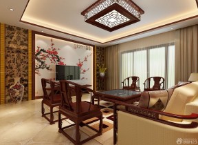 中式风格70平米小三房客厅如何装修 