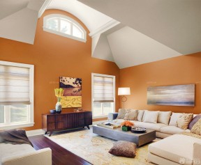 2020年房屋装修效果图 橙色墙面装修效果图片