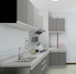 70平米小户型厨房银色橱柜装修效果图片