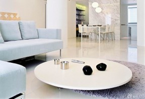 70平米小户型客厅装修效果图 白色茶几装修效果图片