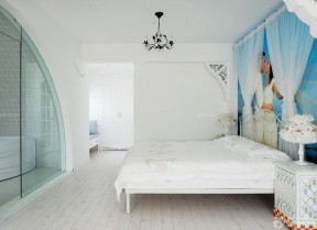 70平米小户型婚房唯美床头背景墙装修效果图片