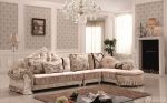 现代欧式家装客厅布艺沙发套设计效果图