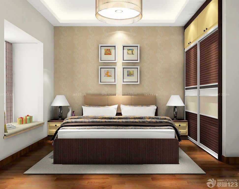 现代风格家装90平方房子卧室装修设计图