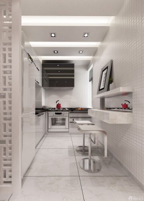 70平米小户型装修样板间 厨房吧台设计
