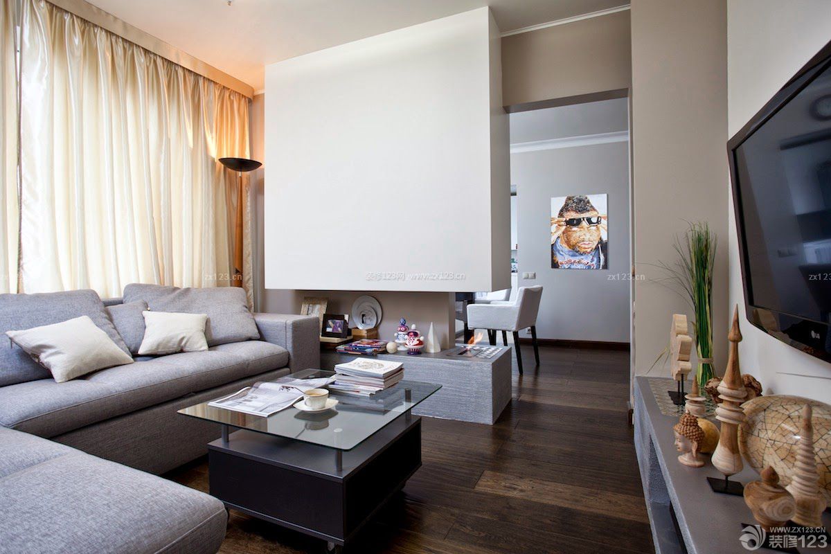现代风格家装60平米小户型客厅设计效果图