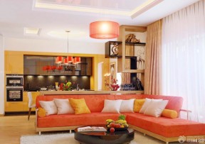 60平米小户型客厅设计 转角沙发装修效果图片
