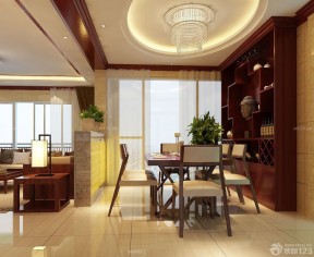 90平米三室兩廳 餐廳酒柜裝修效果圖