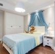 70平米二手房卧室蓝色床缦装修效果图片