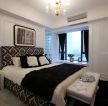 80平米房间普通卧室床头黑白装饰画装修效果图片