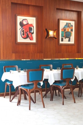 经典60平米饭店棕色墙面装修实景图欣赏