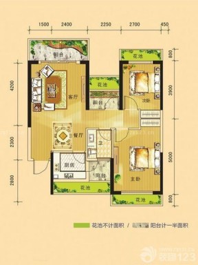 農村花園80平方米別墅戶型圖