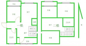 農村小二層80平方米別墅戶型圖