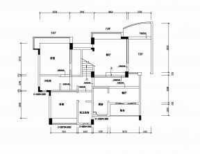 90平米三室一厅房屋平面图纸