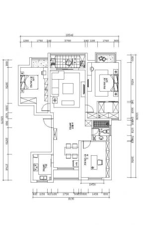 家庭90平方米別墅室內設計圖紙