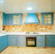 美式家庭室内厨房装潢效果图片