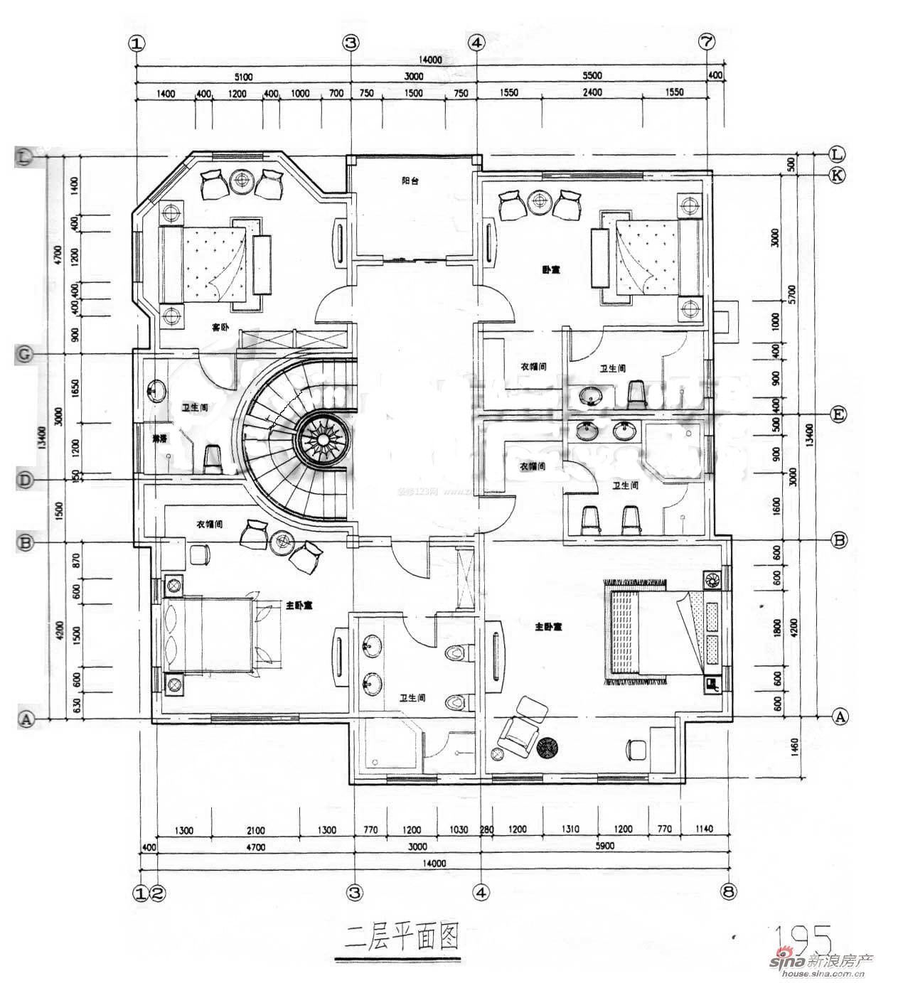 經(jīng)典兩層150平米別墅平面戶型圖設(shè)計(jì)