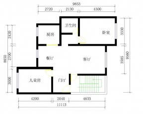 簡(jiǎn)約農(nóng)村150平米小別墅戶(hù)型圖