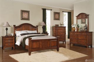 美式80平米古典实木家具卧室装修效果图