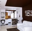 时尚家庭室内装潢棕色墙面装修设计案例